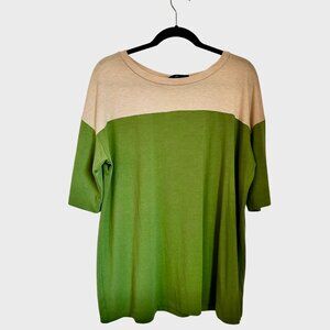 Shiela Rose Vintage Cream Green Tshirt Plus Size 2X